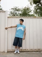 Waffle Tank Powder Blue view 3