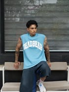Waffle Tank Powder Blue view 4
