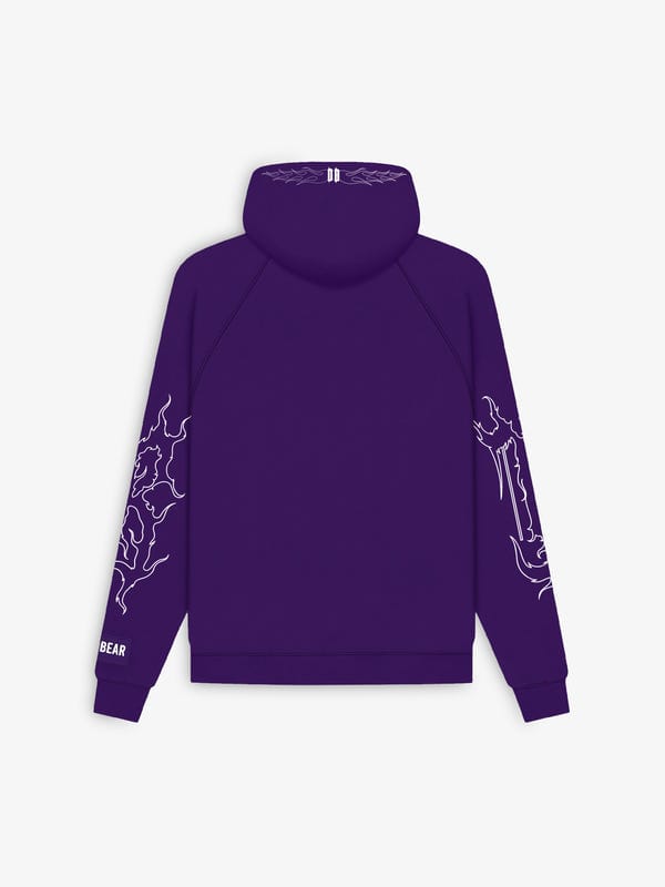 Deadbear — Flames Hoodie Purple
