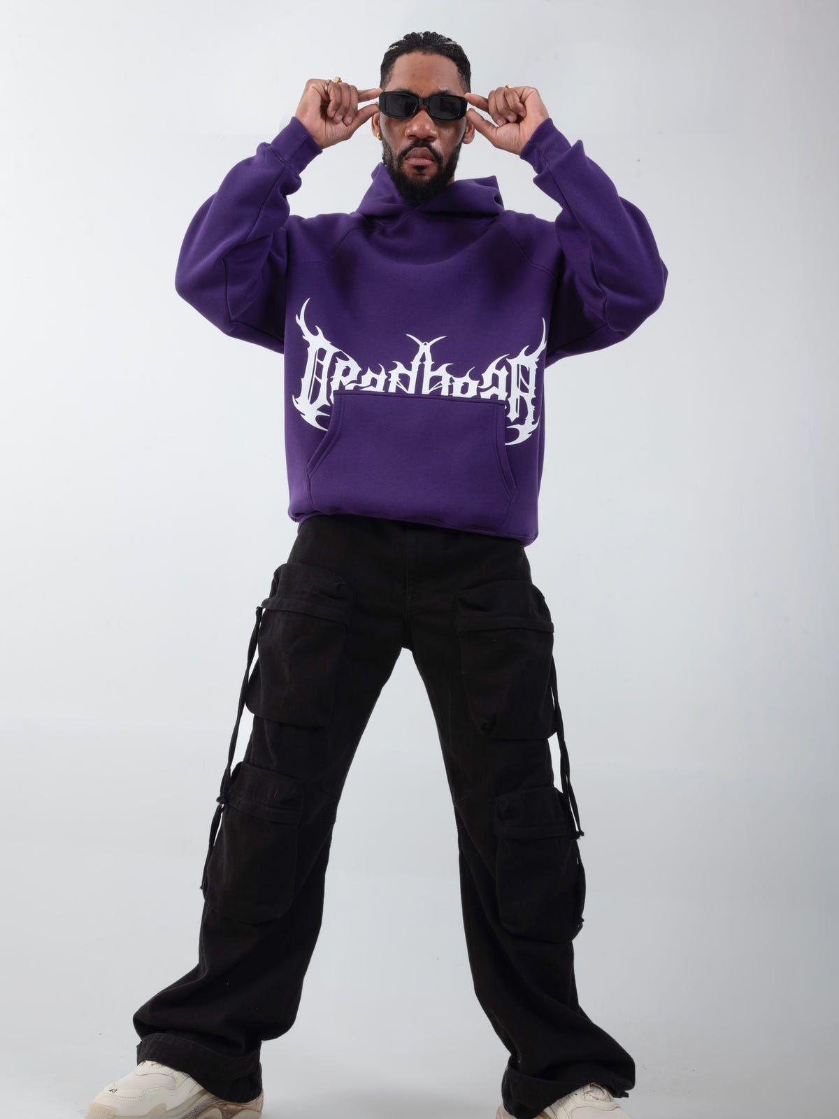 Flames Hoodie Purple - image 4