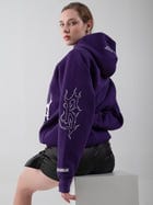 Flames Hoodie Purple view 6