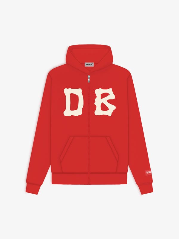 Deadbear — Bone Zipper Red
