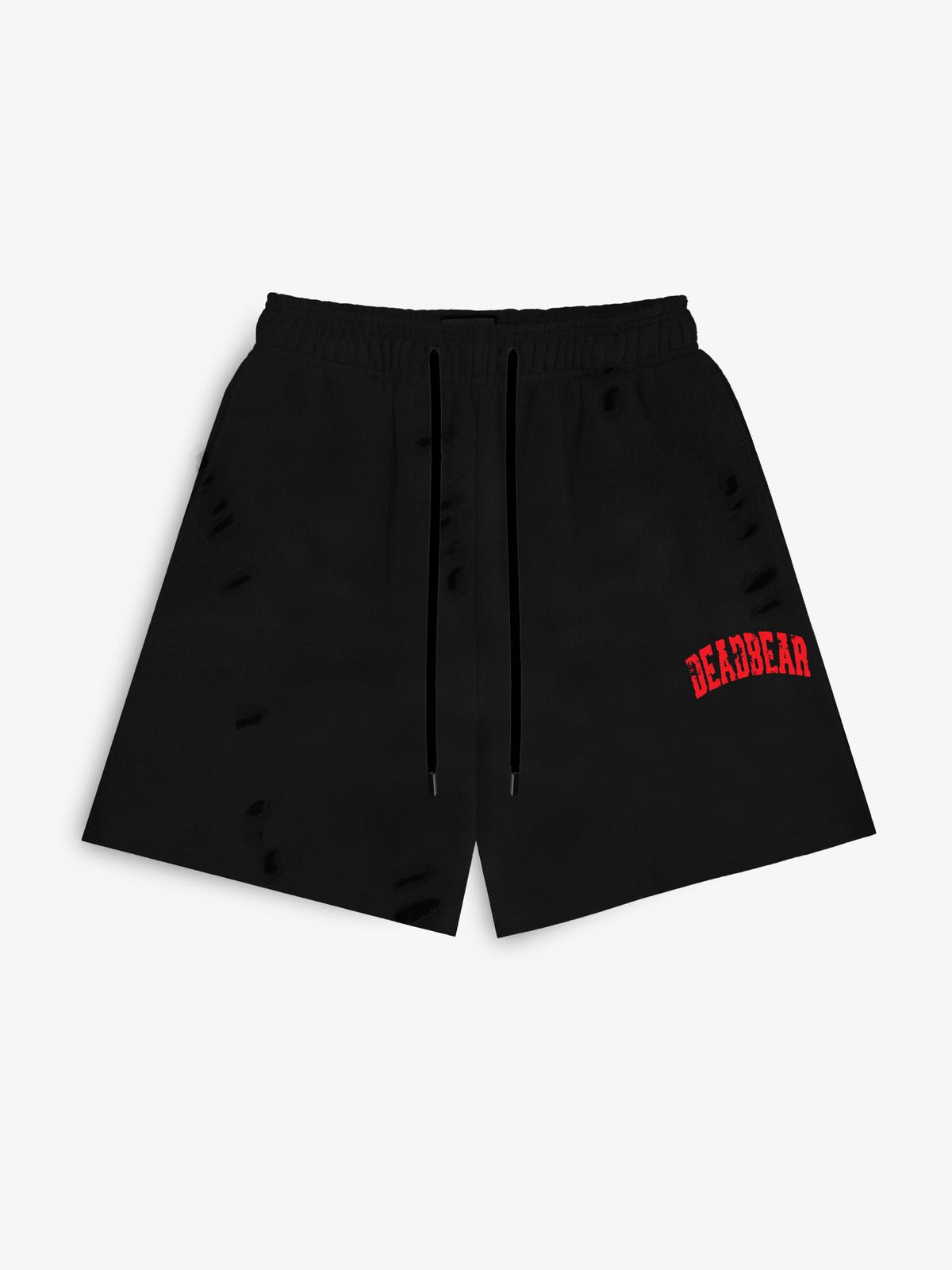 Distressed Black Shorts - image 1