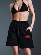 Distressed Black Shorts view 5