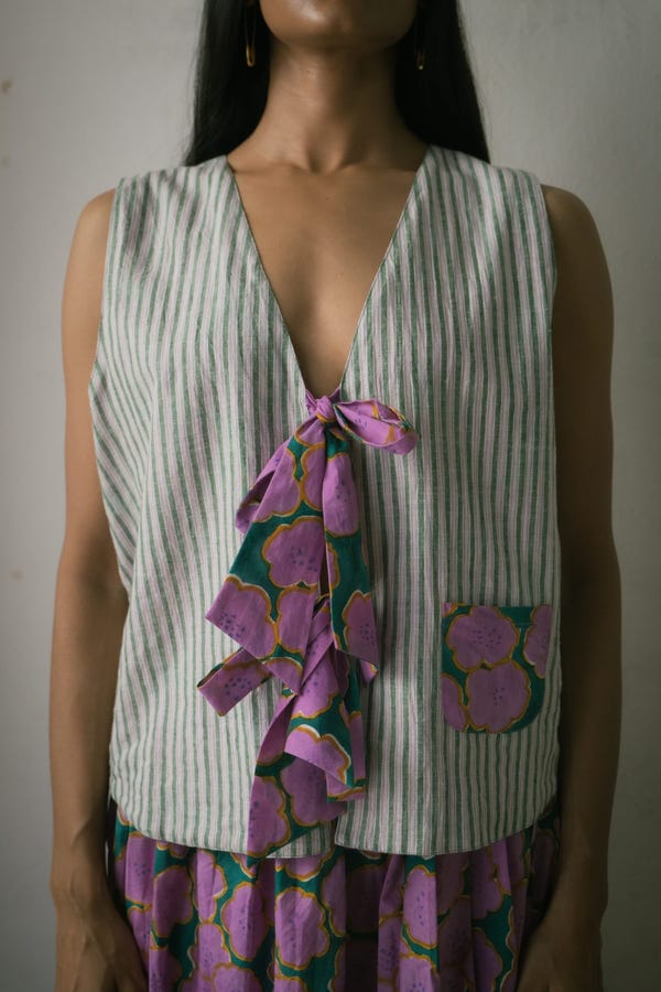 Deeta — Clover reversible waistcoat