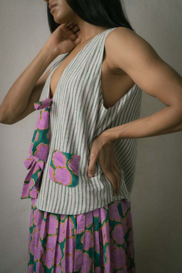 Deeta — Clover reversible waistcoat