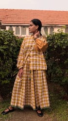 Ella long gathered skirt view 7