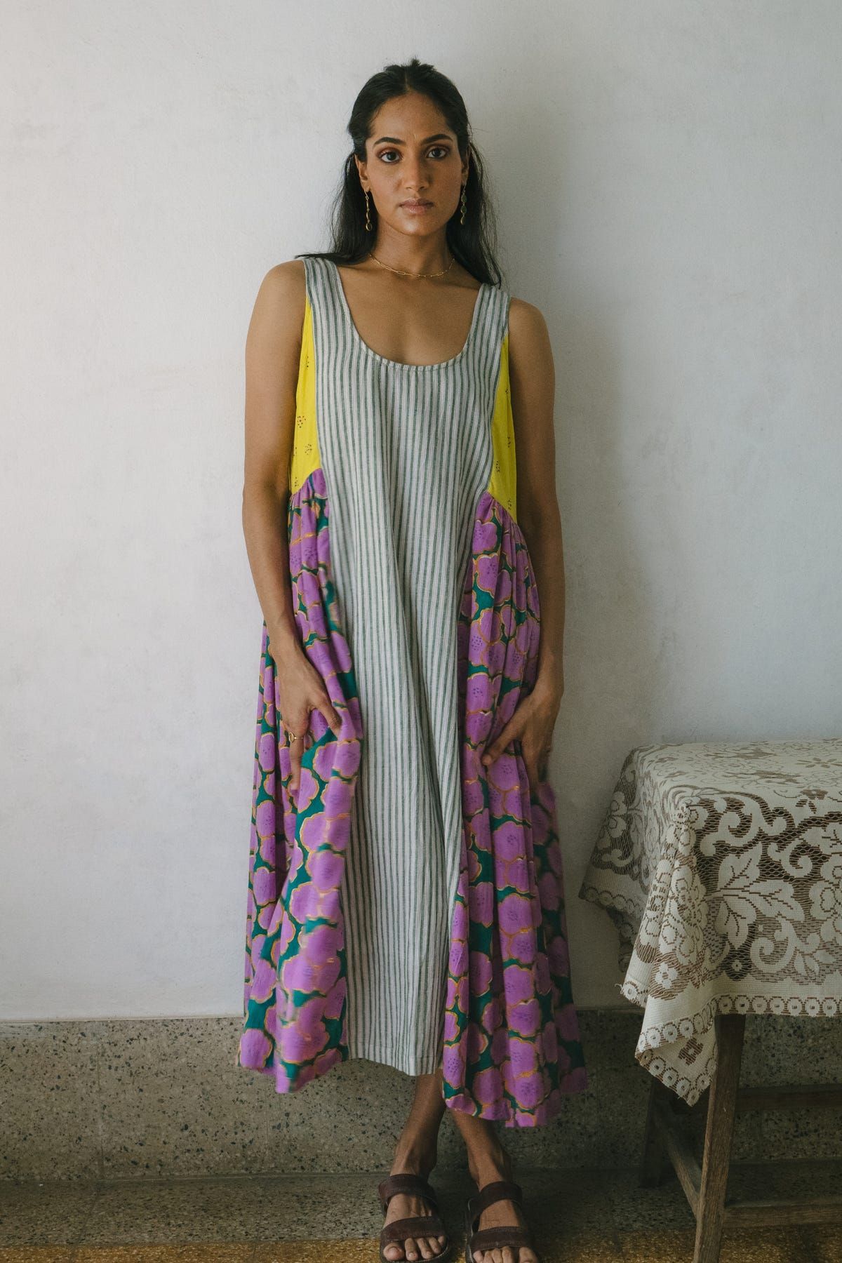 Blooming patchwork dress - image 1