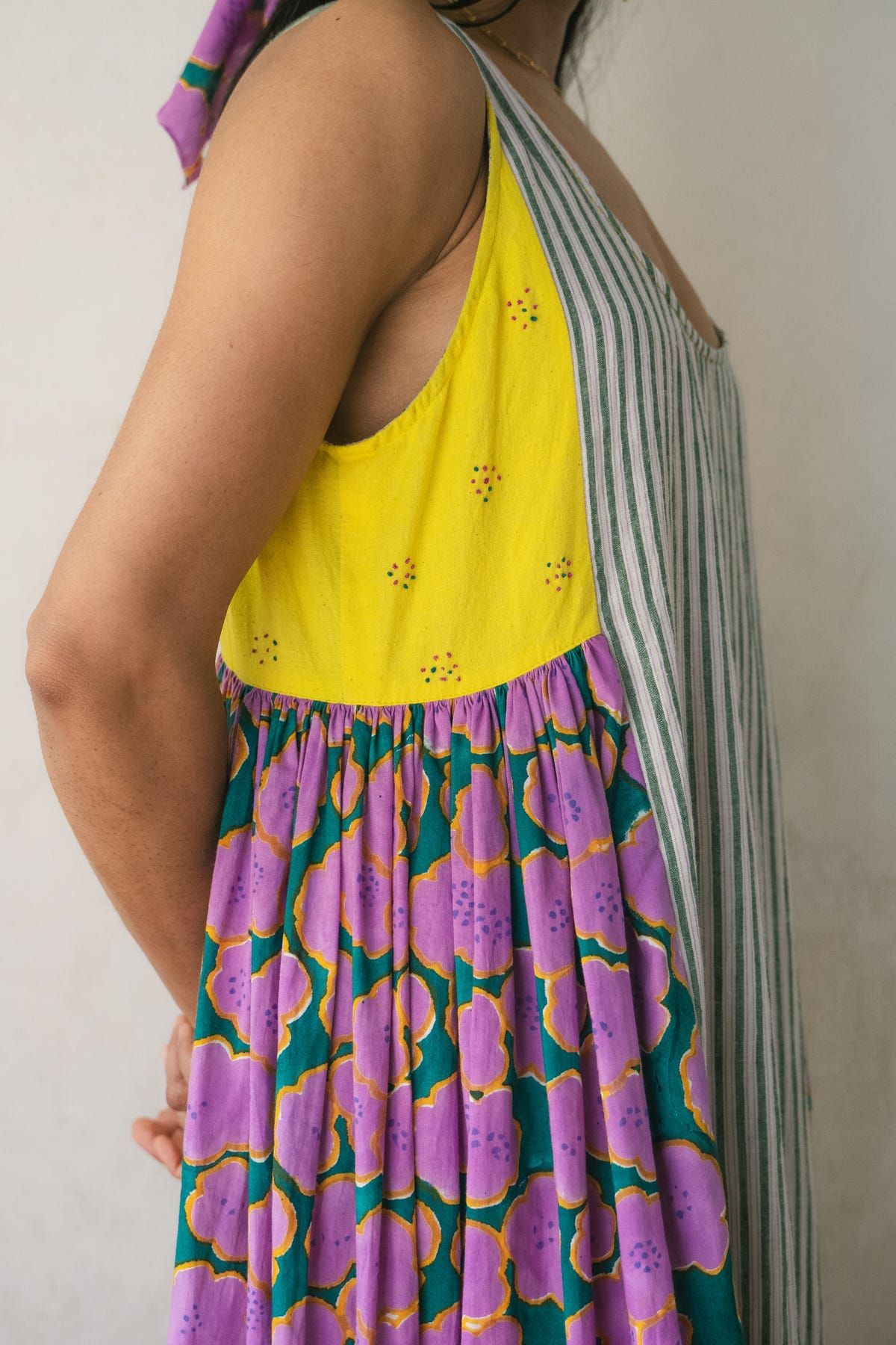 Blooming patchwork dress - image 3