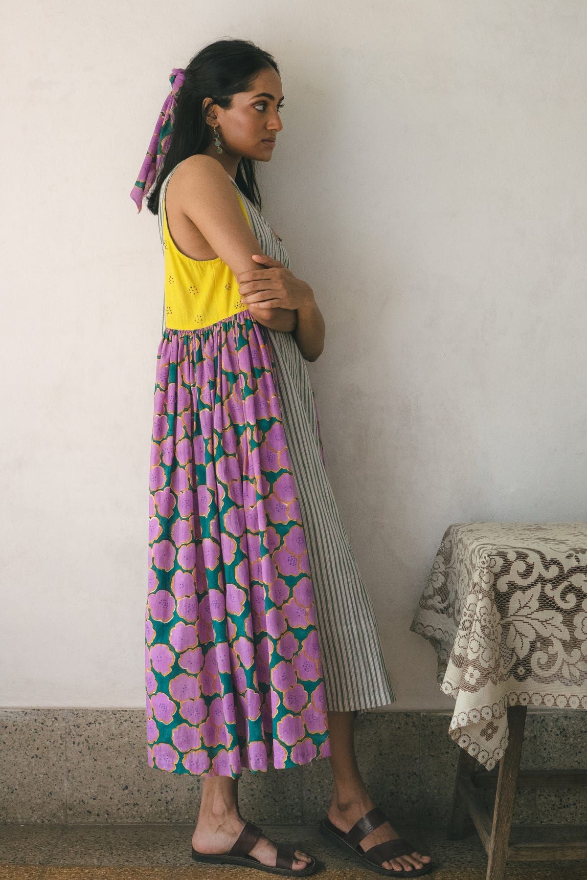 Blooming patchwork dress - image 4