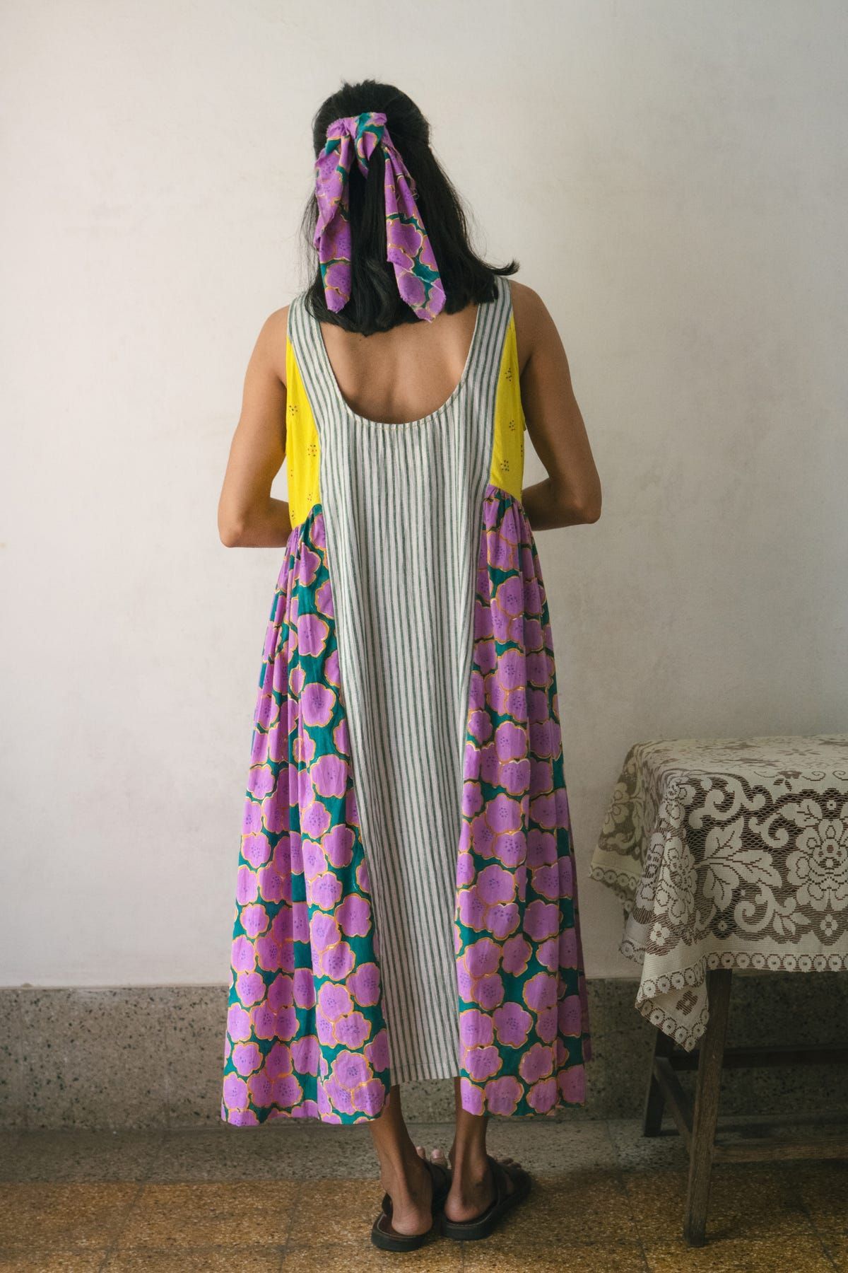 Blooming patchwork dress - image 5