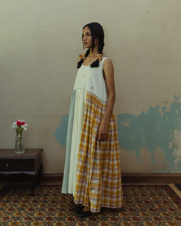 Deeta — 'Saki' patchwork dress
