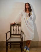 Flora oversized white dress view 1
