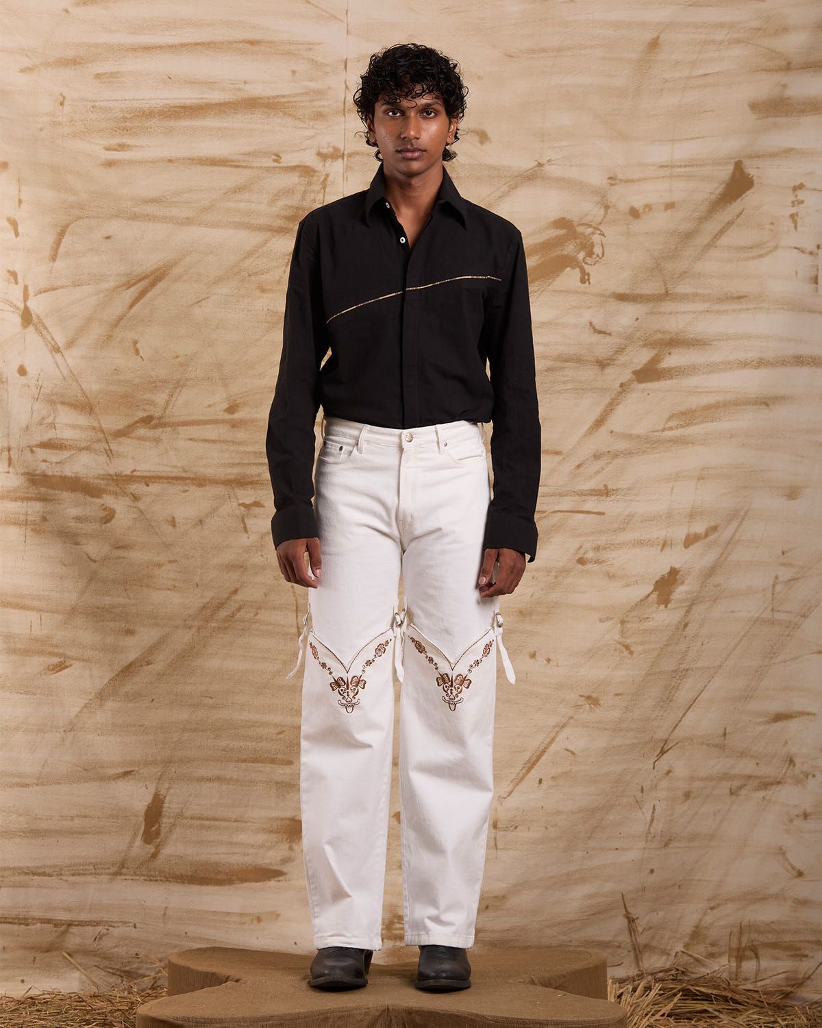 Running Again Embroidered Bottoms - image 1