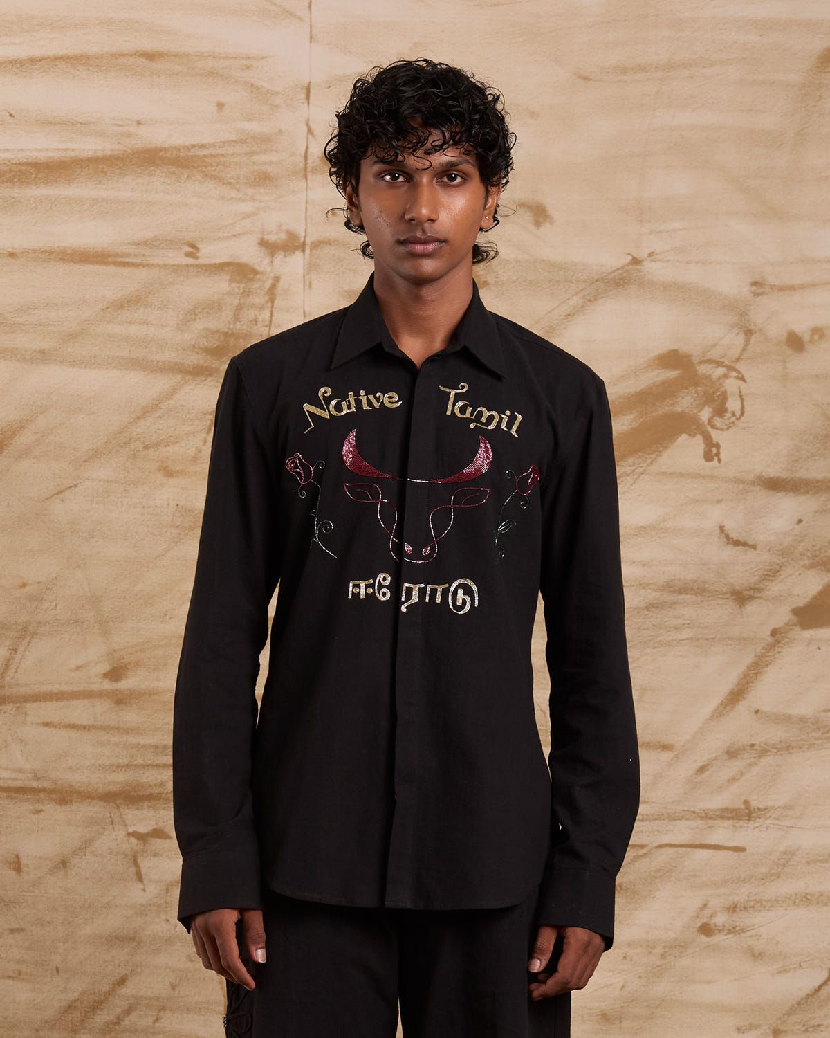 The Native Tamil Hand Embroidered Shirt - image 1