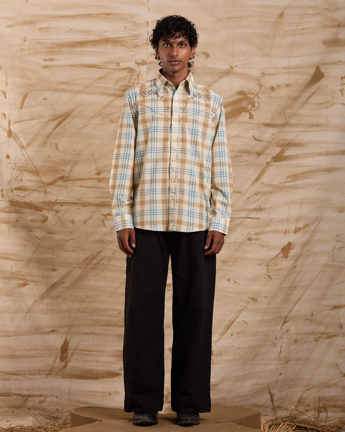 Taalam Roses Embroidered Shirt - Buttercream - image 2