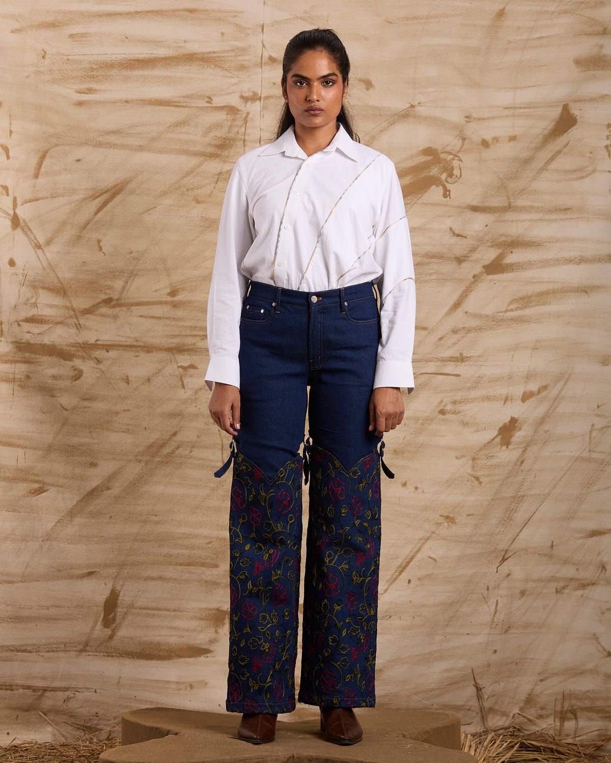 Far Away Embroidered Bottoms - image 1