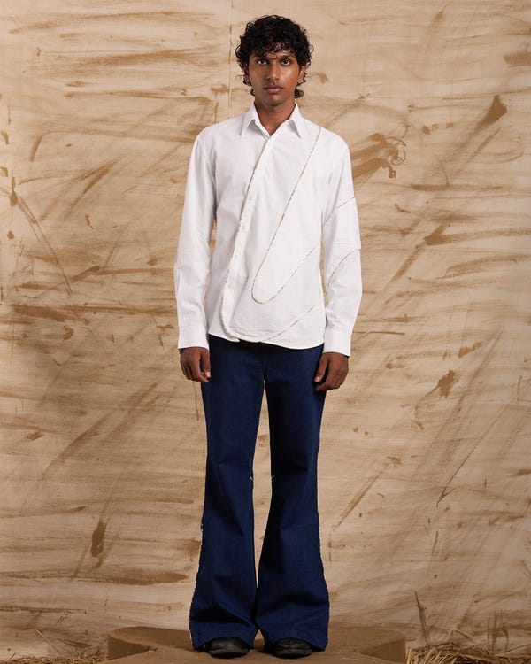 ERODE — Evergreen Shirt - White Checks