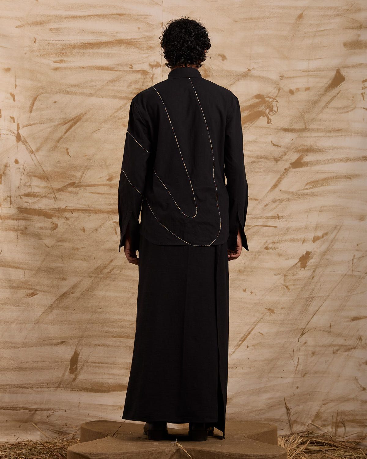 Veshti Hand Embroidered - Black - image 4