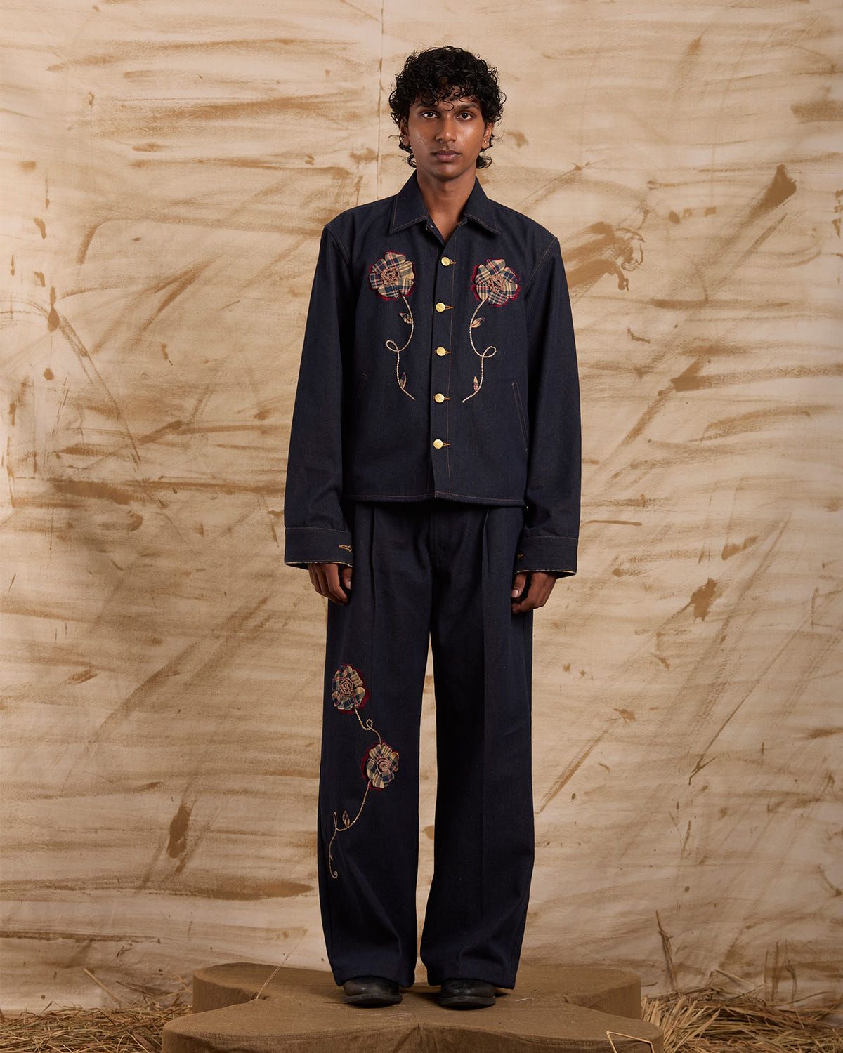 Hibiscus Hand Embroidered Jacket - image 2