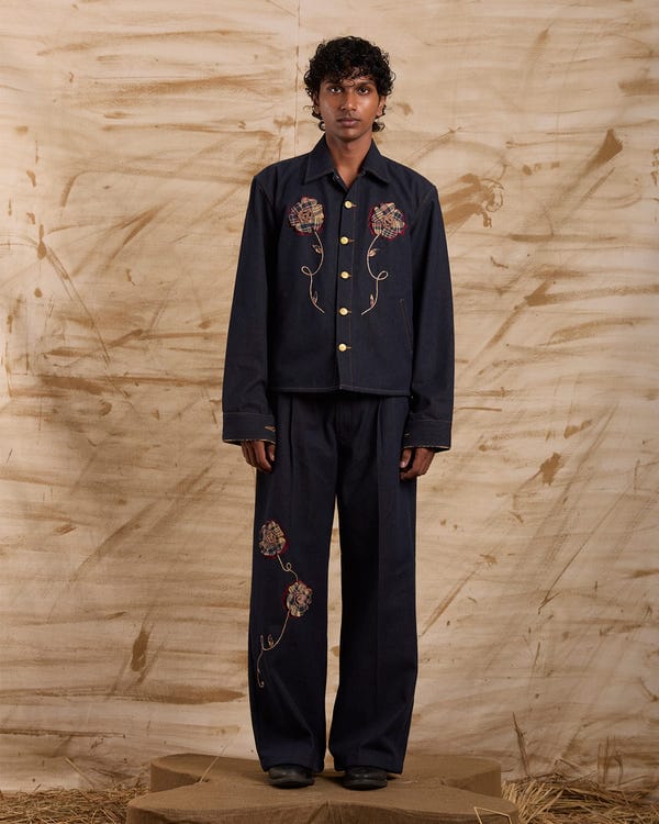 ERODE — Hibiscus Hand Embroidered Jacket