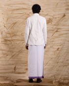 Veshti Embroidered - Purple view 4