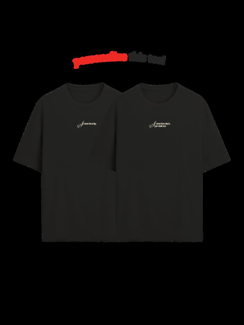 The Burning Heart Oversized Twin Tees (Black) • Custom