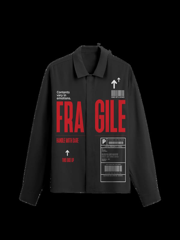 Exhale Label — The Fragile Shirt - Men (Black)