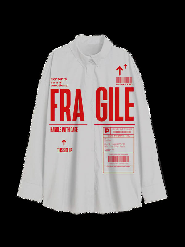 Exhale Label — The Fragile Shirt - Women (White)