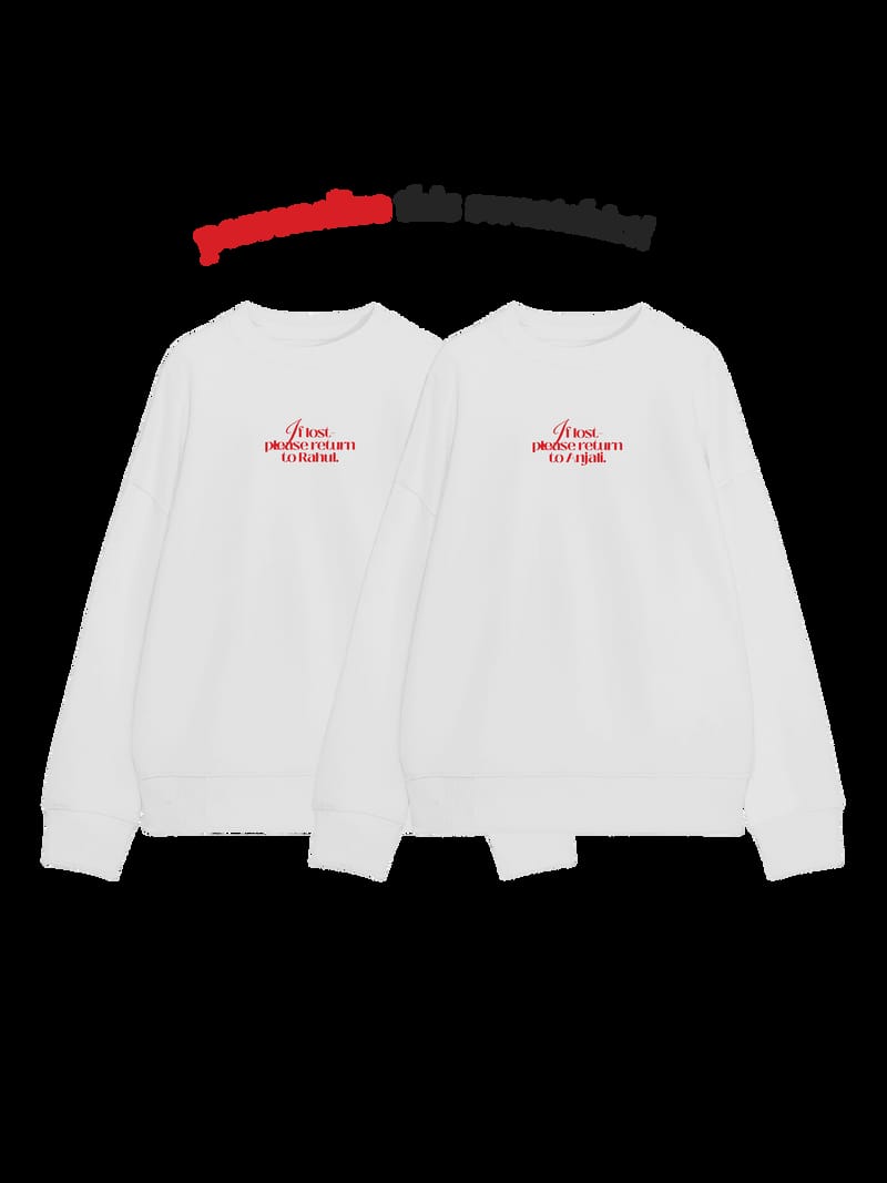 The Lost Heart Twin Sweatshirts (White) • Custom