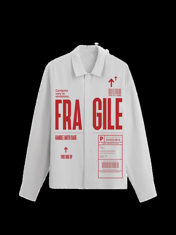 Exhale Label — The Fragile Shirt - Men (White)