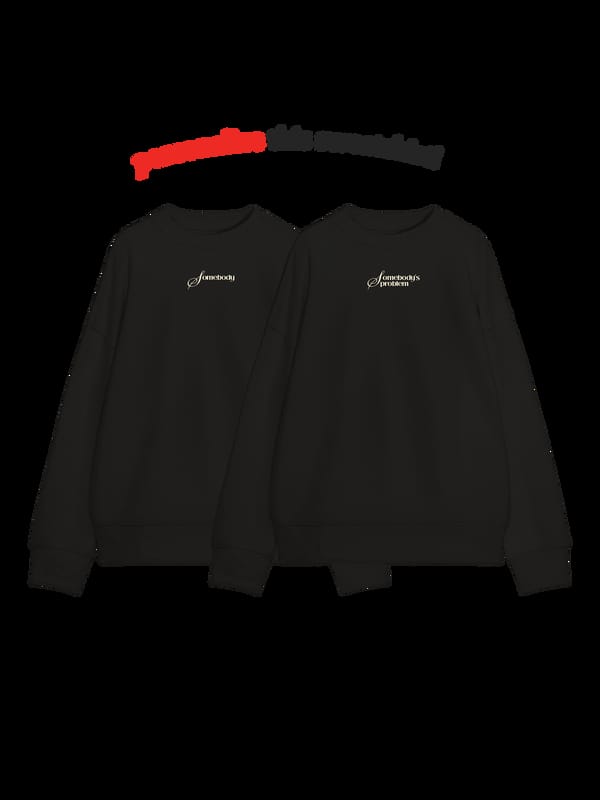 Exhale Label — The Burning Heart Twin Sweatshirts (Black) • Custom