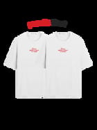 The Lost Heart Oversized Twin Tees (White) • Custom view 1