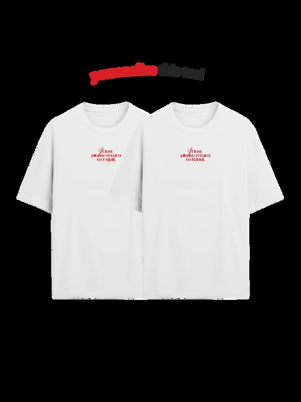 Exhale Label — The Lost Heart Oversized Twin Tees (White) • Custom