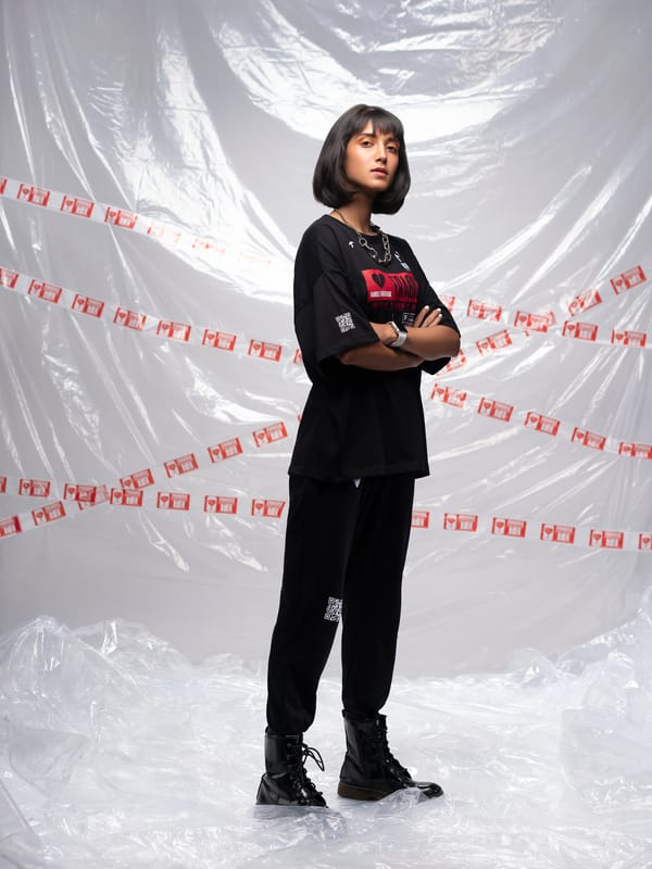 Exhale Label — The Fragile Tee-Jogger Set (Black)