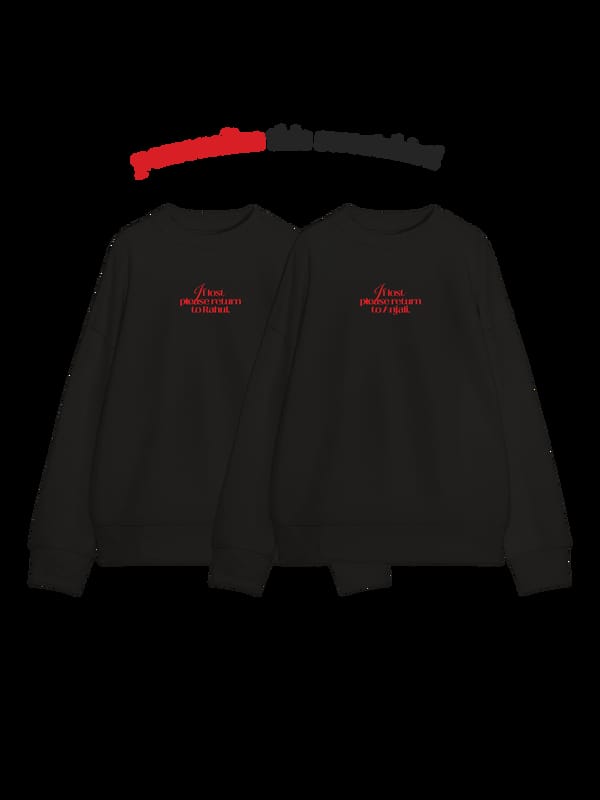 Exhale Label — The Lost Heart Twin Sweatshirts (Black) • Custom