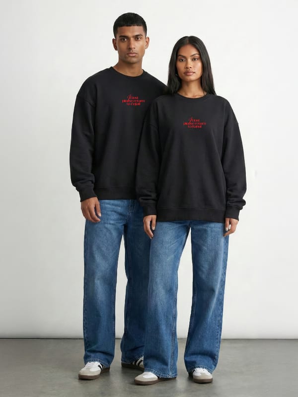 Exhale Label — The Lost Heart Twin Sweatshirts (Black) • Custom