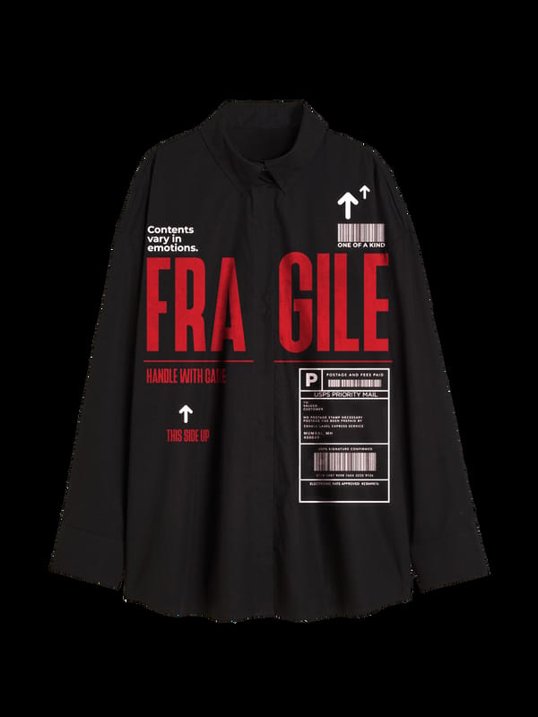Exhale Label — The Fragile Shirt - Women (Black)