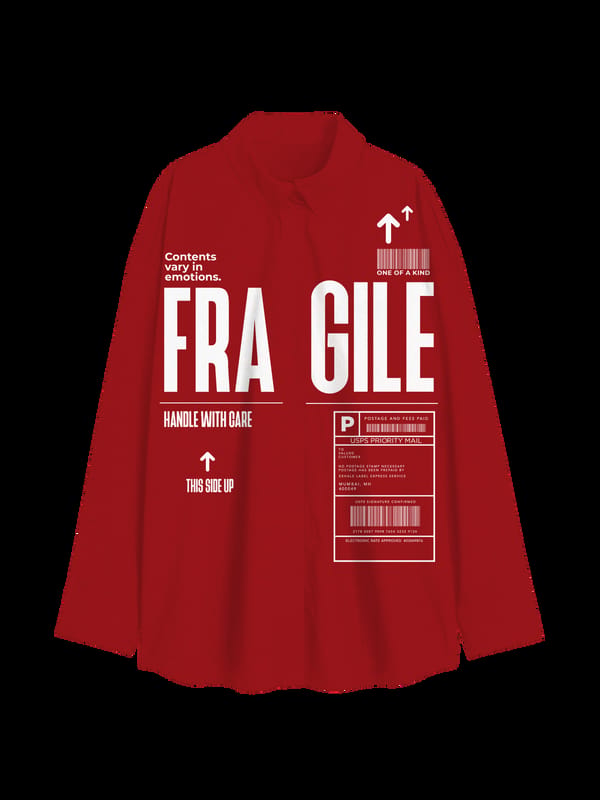 Exhale Label — The Fragile Shirt - Women (Red)