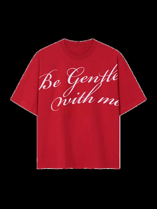 Exhale Label — The Gentle Cursive Tee - Red