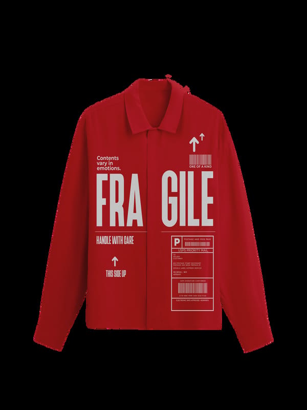Exhale Label — The Fragile Shirt - Men (Red)
