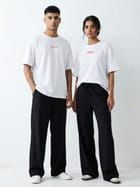 The Burning Heart Oversized Twin Tees (White) • Custom view 2