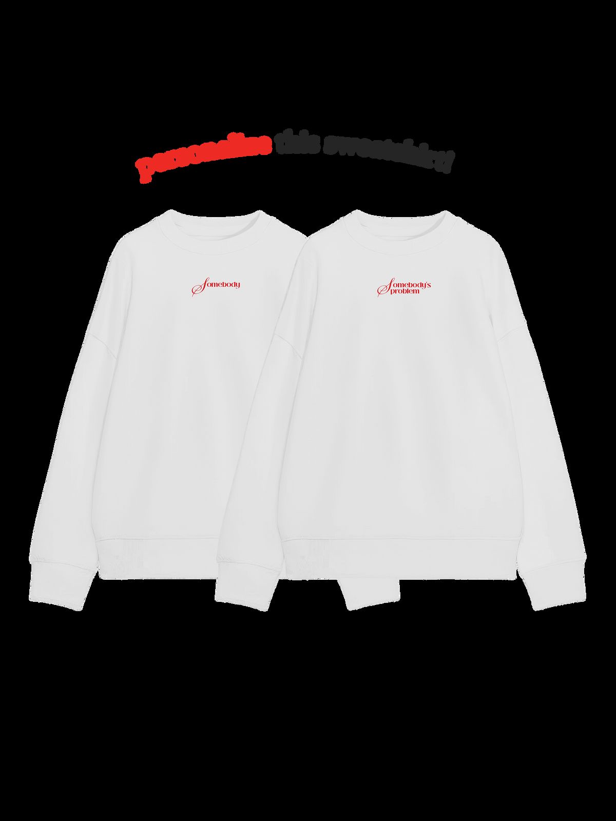 The Burning Heart Twin Sweatshirts (White) • Custom - image 1