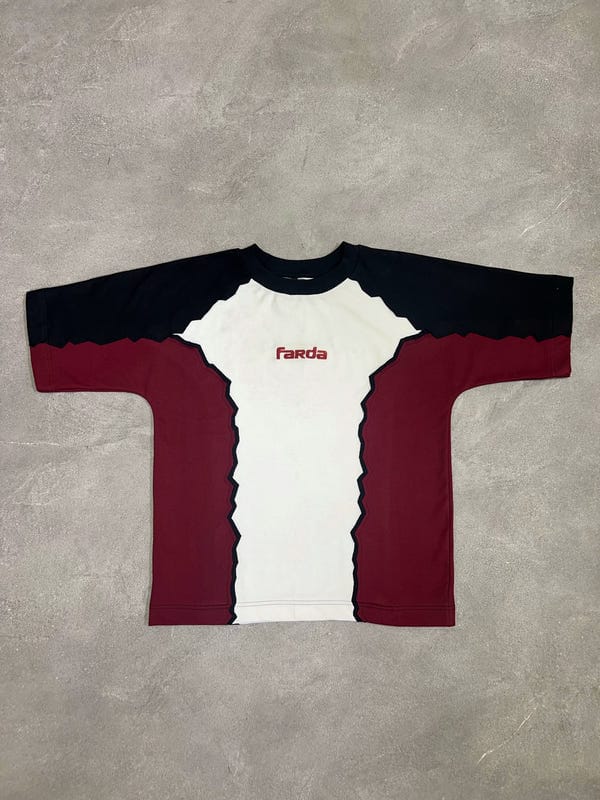 Farda — HEXA TEE: MAROON/BLACK/WHITE