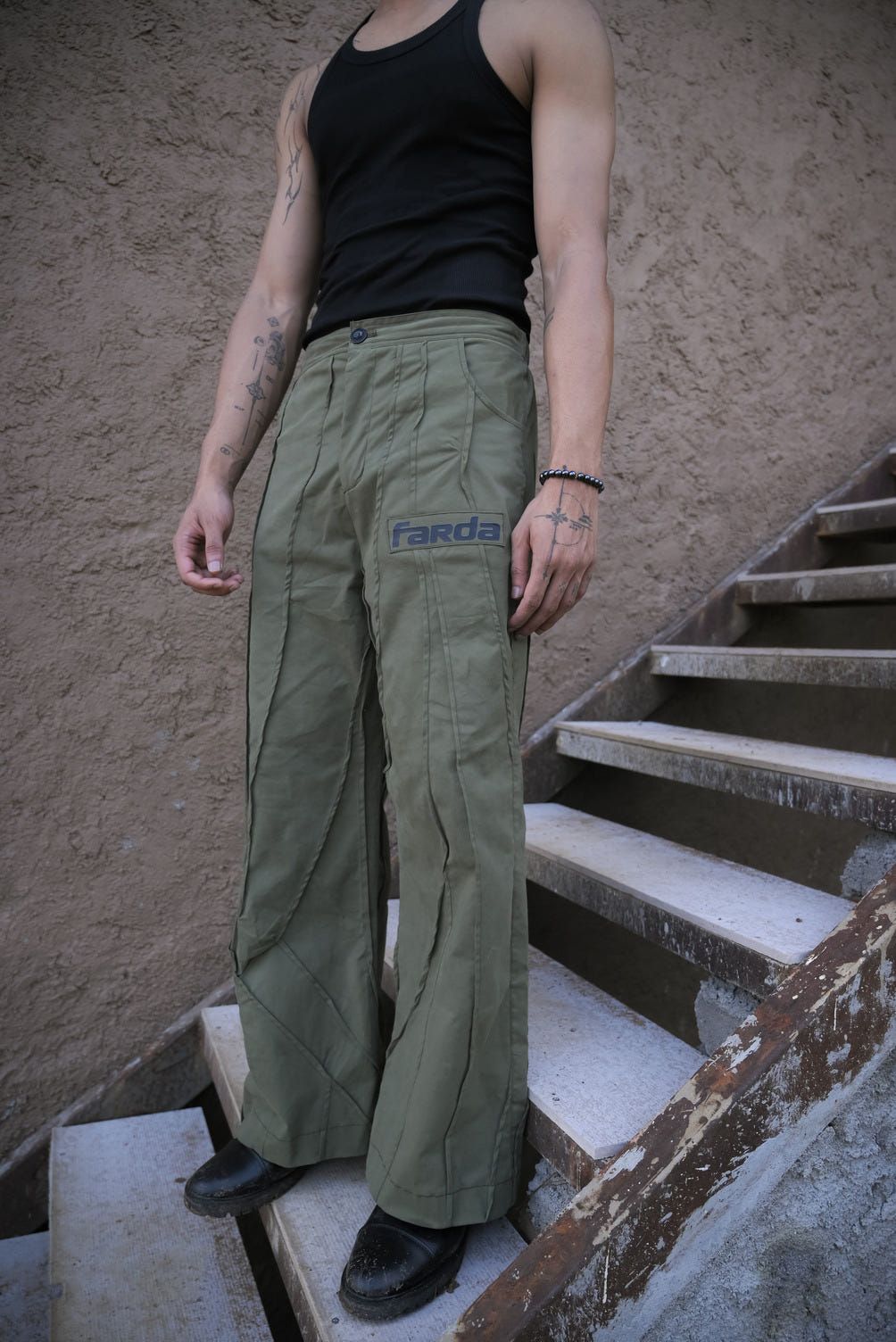 ASTRA TROUSERS: OLIVE GREEN - image 1