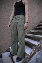 ASTRA TROUSERS: OLIVE GREEN view 1