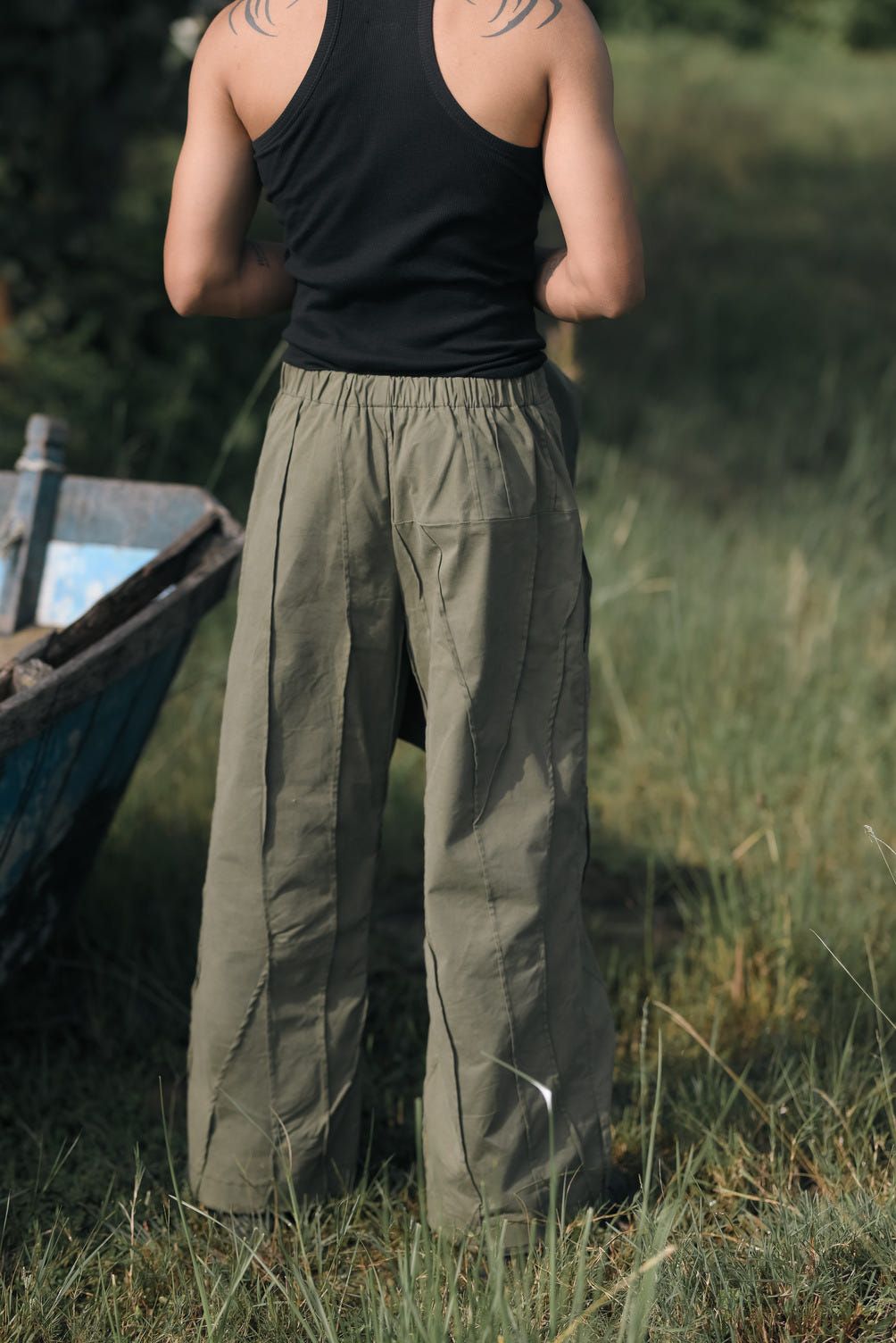 ASTRA TROUSERS: OLIVE GREEN - image 3