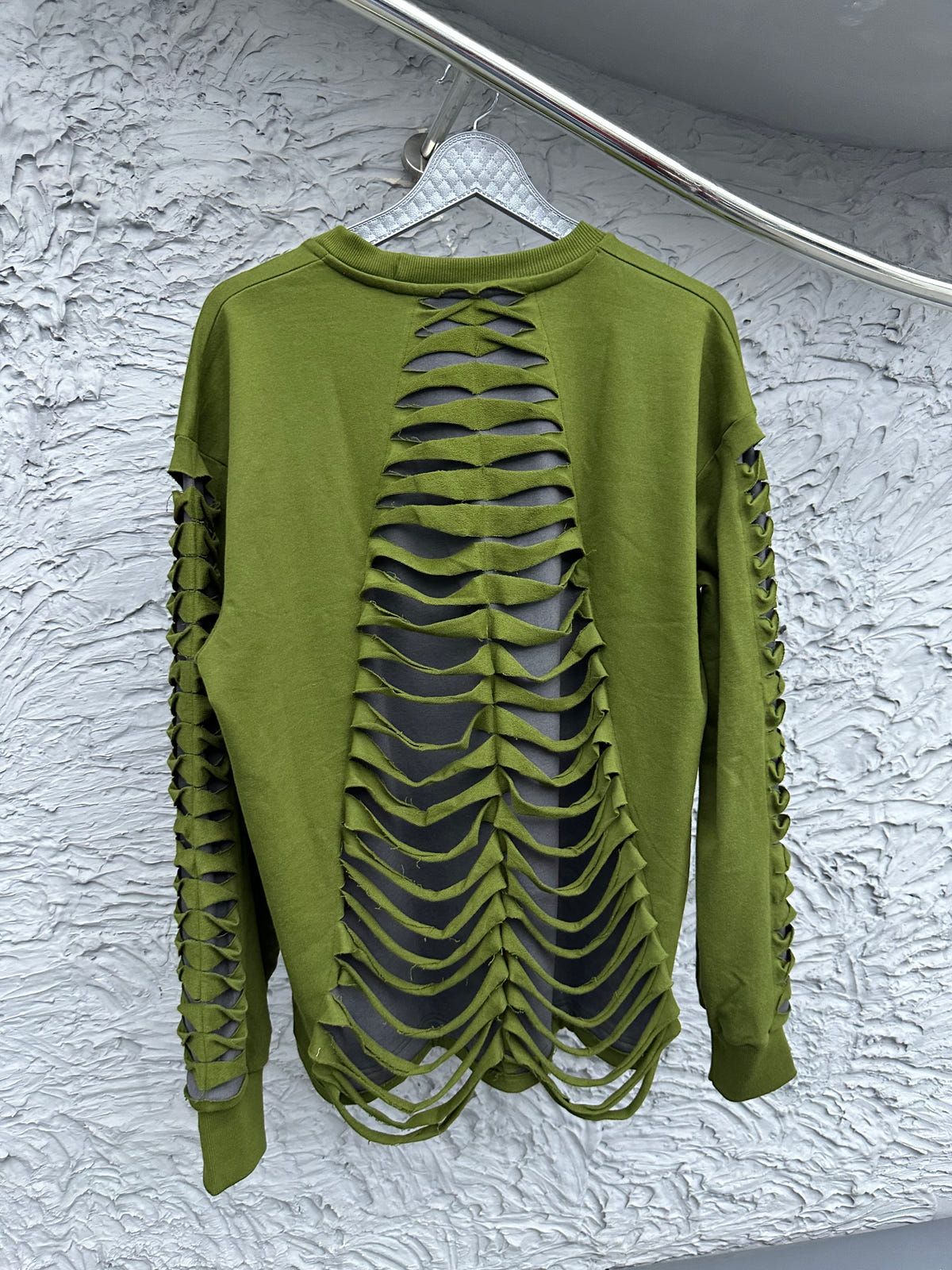 EXO SWEATSHIRT: OLIVE GREEN/GRAY - image 5