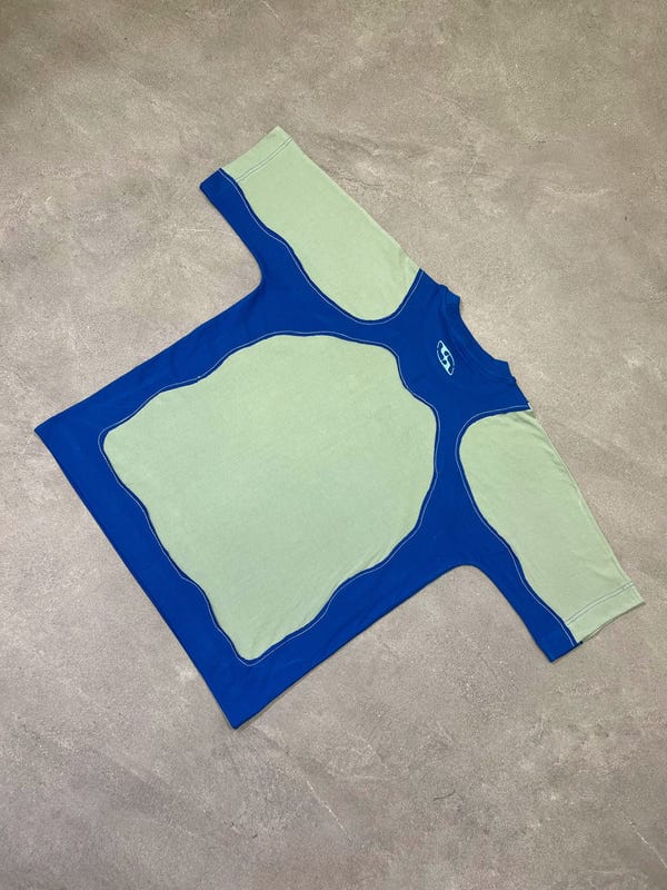 Farda — COUPLET TEE: MINT/ROYAL BLUE