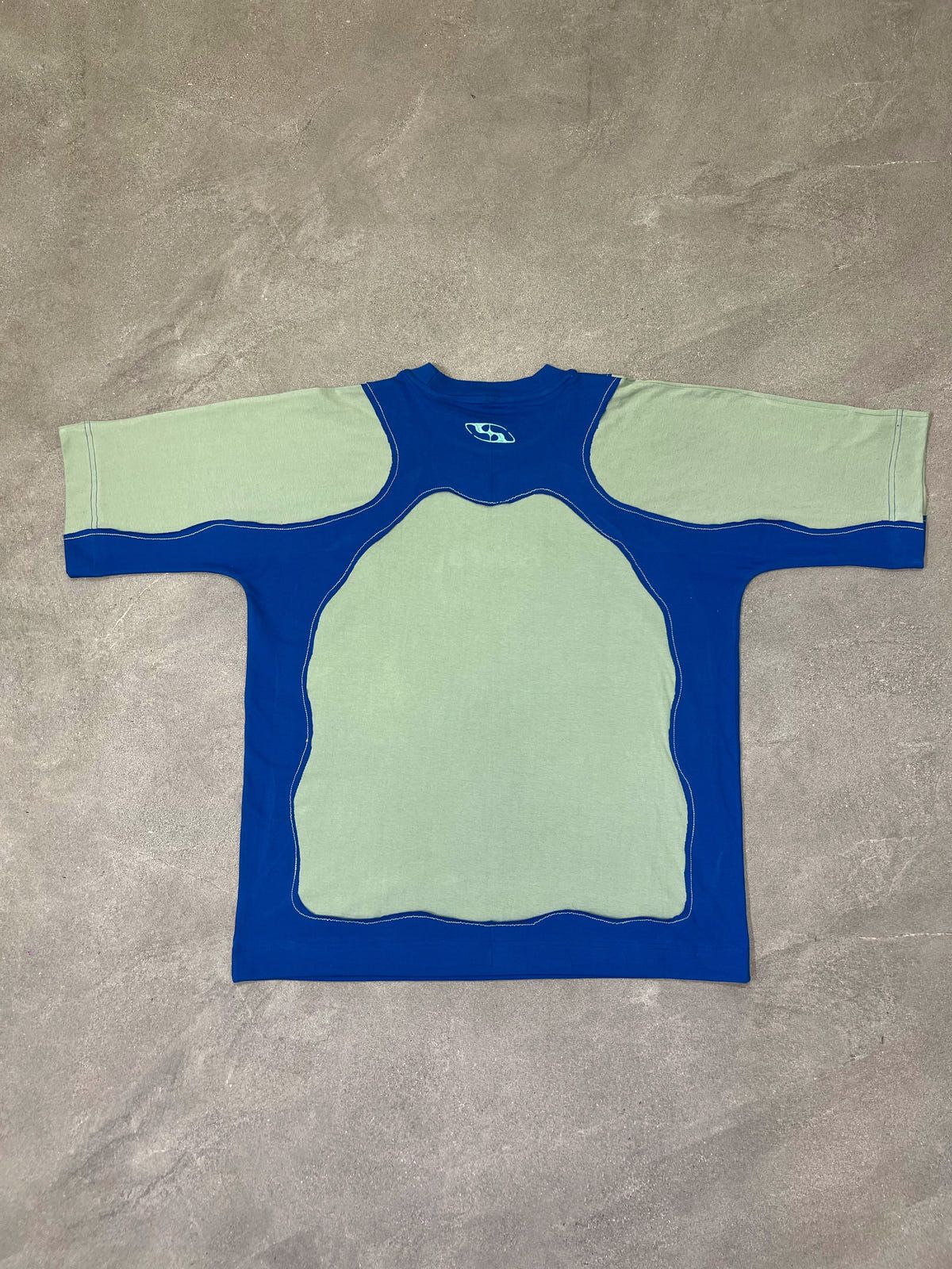 COUPLET TEE: MINT/ROYAL BLUE - image 5